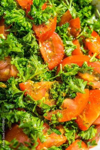 Tomaten Petersilie Salat
