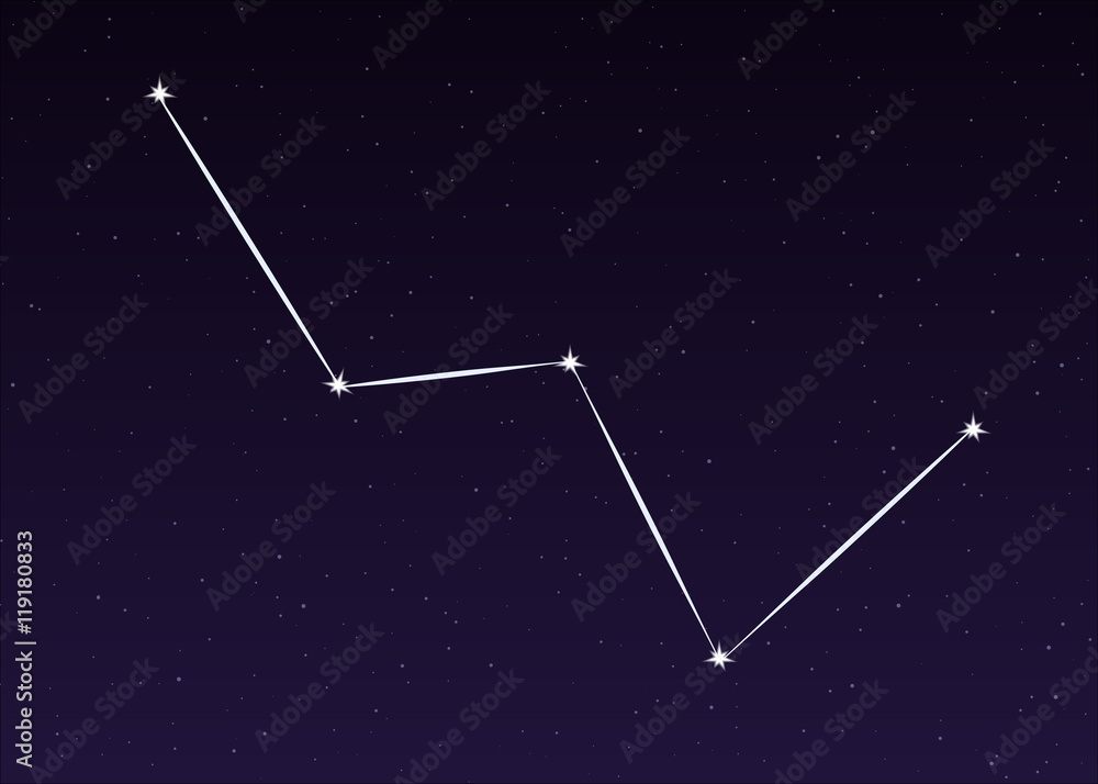 cassiopeia constellation vector