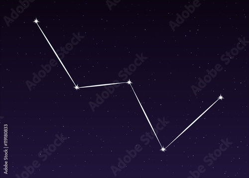 cassiopeia constellation vector