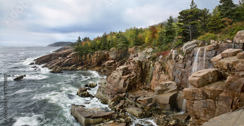 Acadia Seacoast In The Rain
