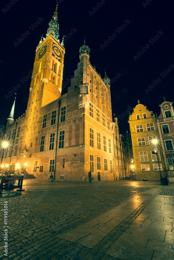 Fototapeta premium Poland Gdansk Old town-hall