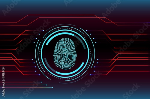 Fingerprint Scanning Technology Concept Illustration