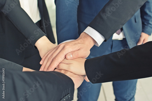 business people joining hand together