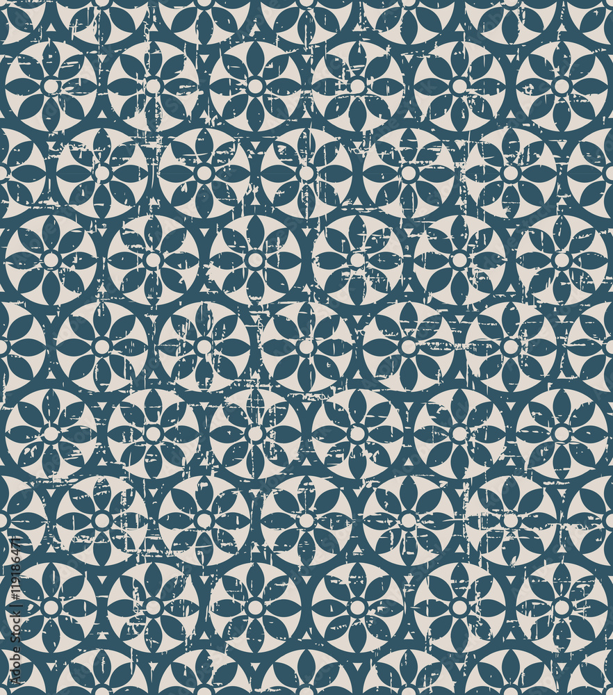 Worn out seamless background 431 round cross flower
