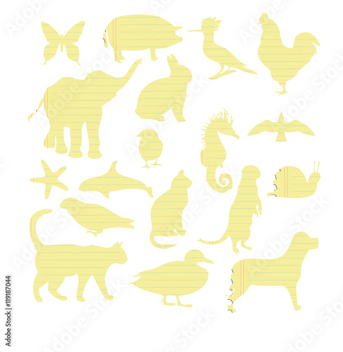 the geometric animal shapes