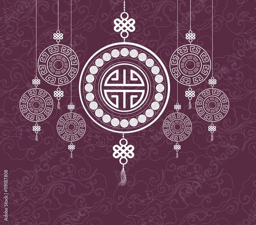 Oriental Happy Chinese New Year pattern Design