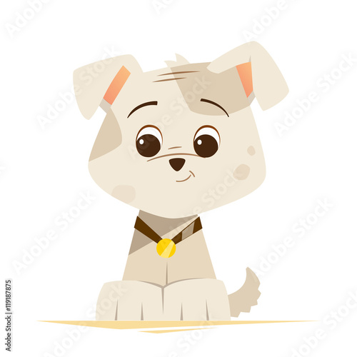 Cute little funny dog puppy