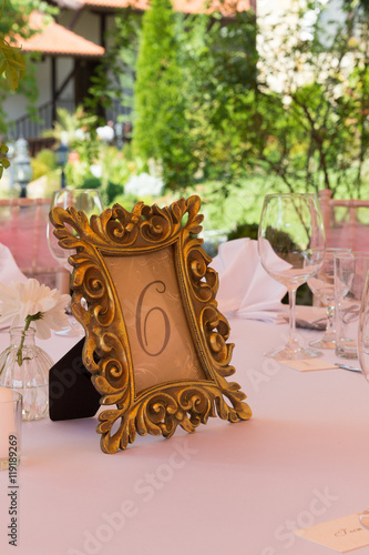 Wedding table number