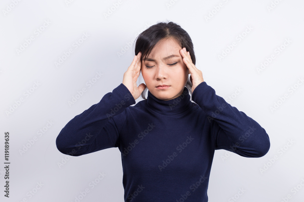 Health Care: Woman has headache