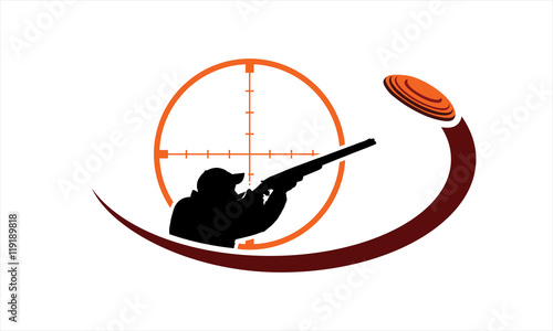 Skeet shooting logo photo