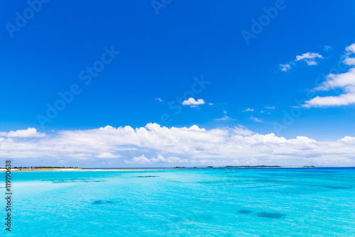 Sea, sky, seascape. Okinawa, Japan, Asia. 