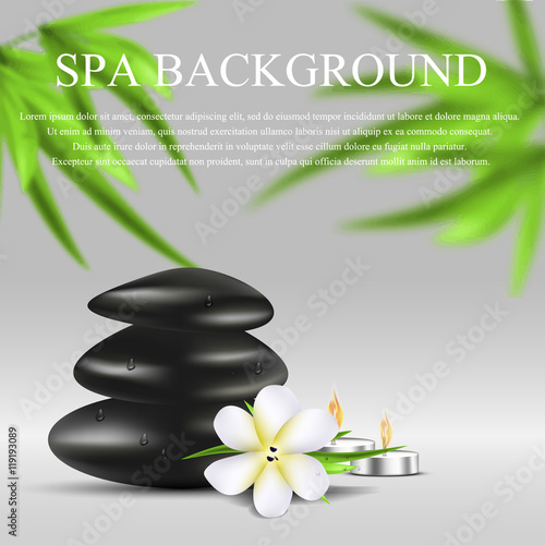 Vector realistic illustration of Spa stones