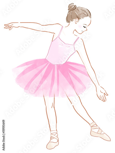 バレエのレッスンをする子供