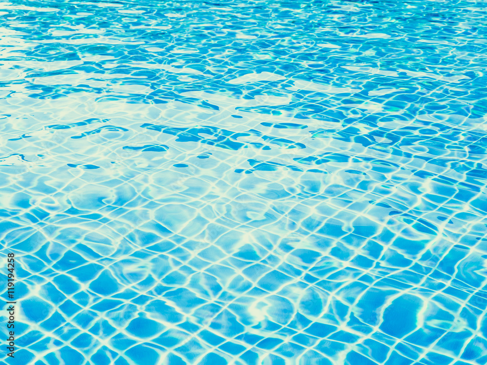 Blue wave  ripped water in swimming pool