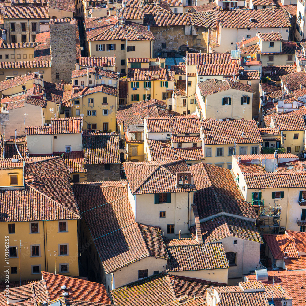 Red roofs in Italy