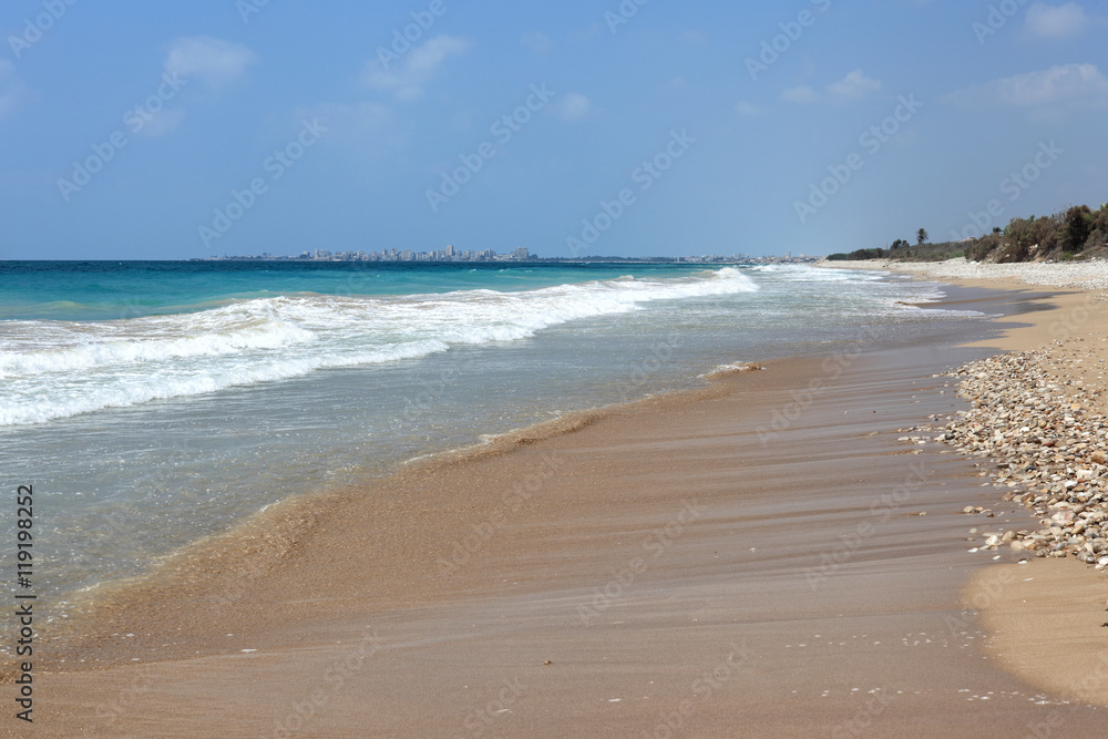 Sandy beach in southern Lebanon