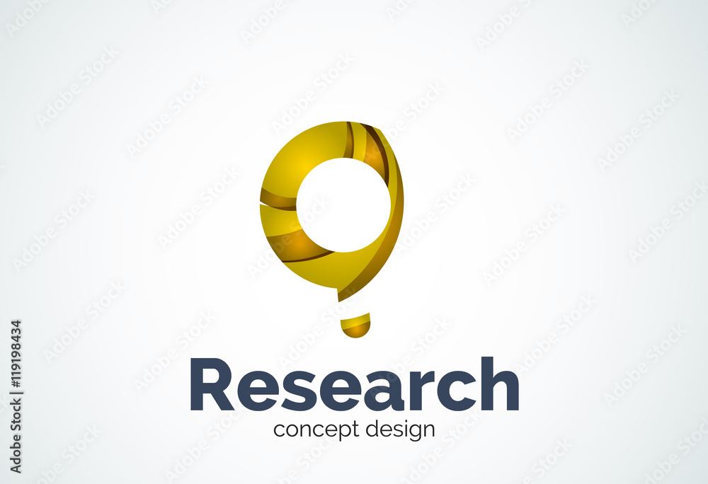 Magnifying glass logo template Magnifying glass logo template