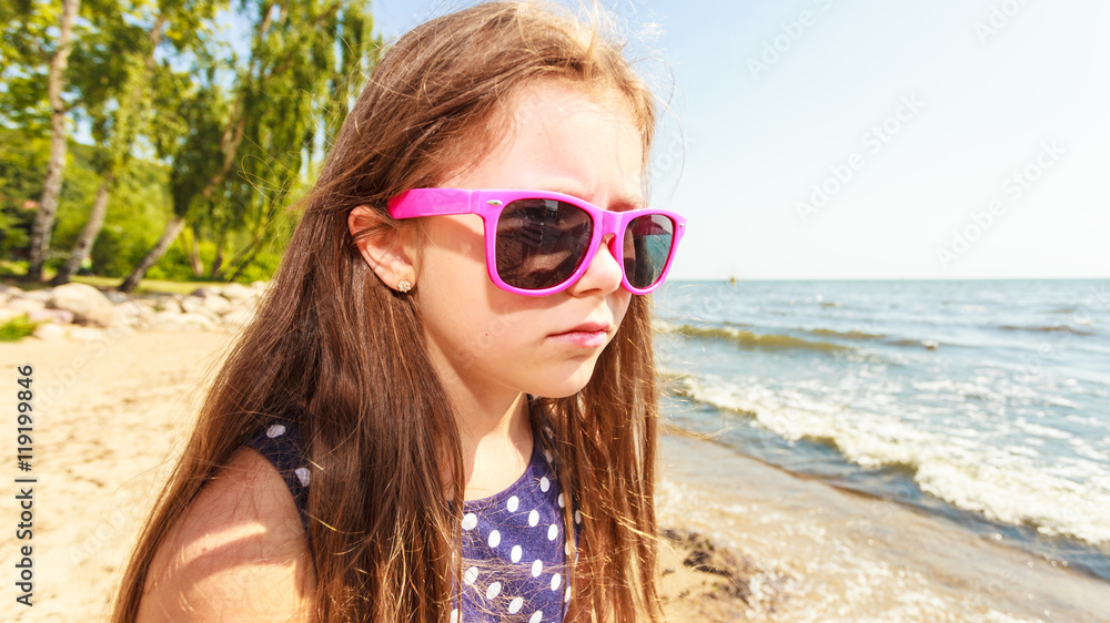 Portrait of girl outdoor in summer time.