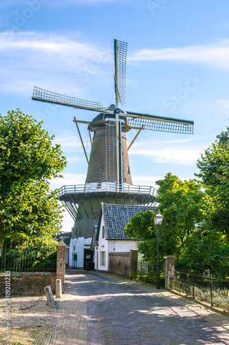 Cornmill named De Hoop in Loenen in Utrecht the Netherlands