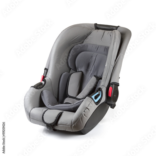 Fototapeta baby car seat isolated on white