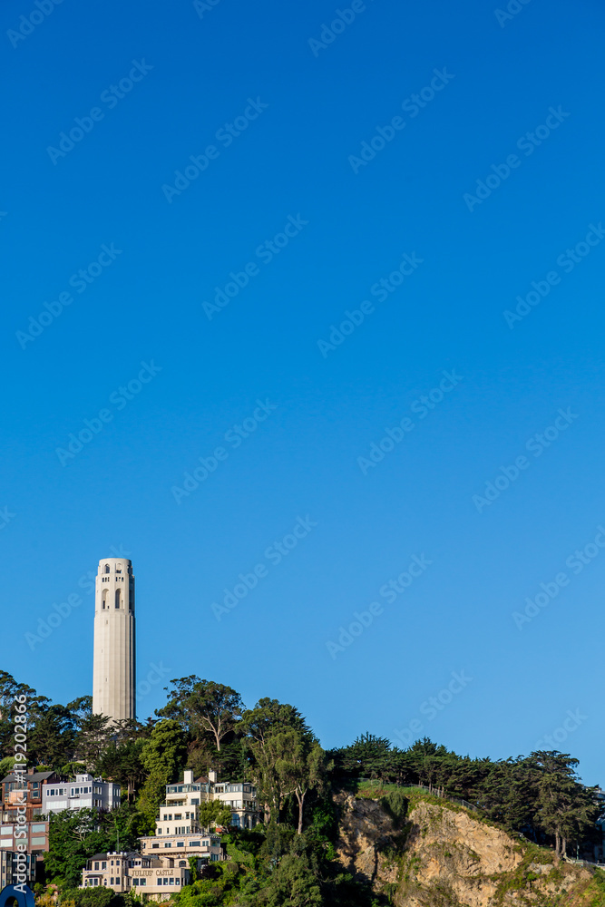 Coit Tower on Blue