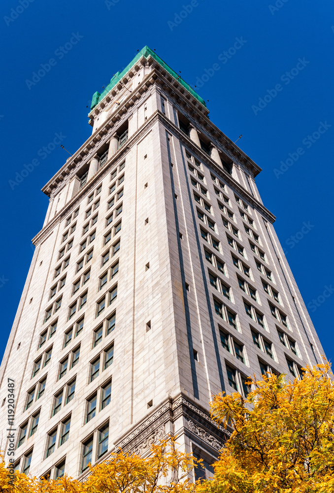 Custom House Tower in the center of Boston, Massachusetts
