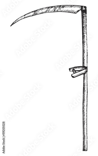 Fotografi scythe drawing