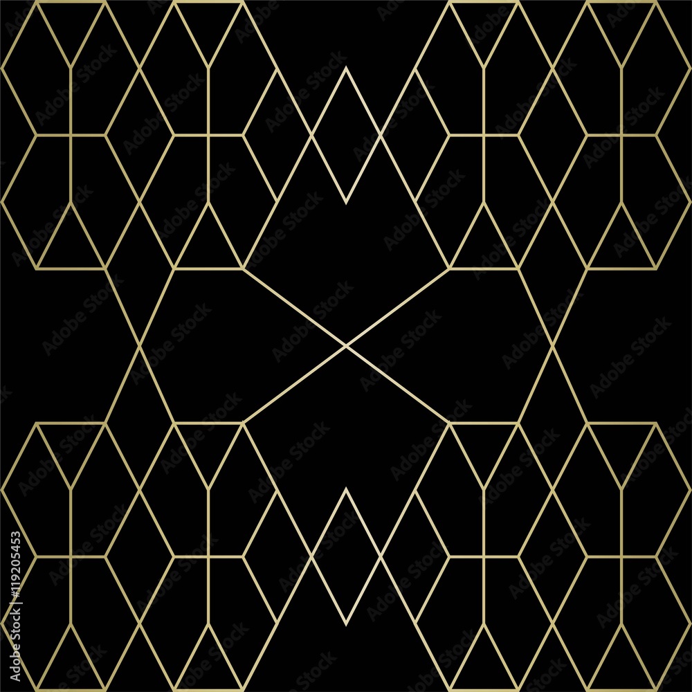 Fototapeta premium gold texture vector geometric patterns on a black background