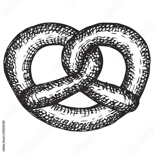 Obraz na płótnie pretzel drawing