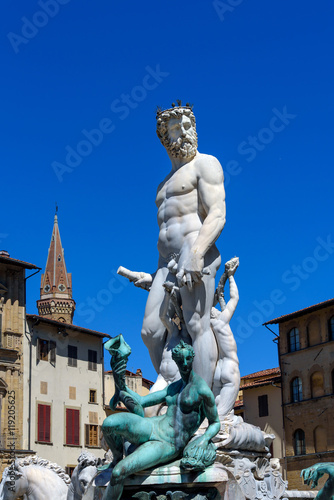 fountain of Neptune in Piazza della Signoria, Florence, italy