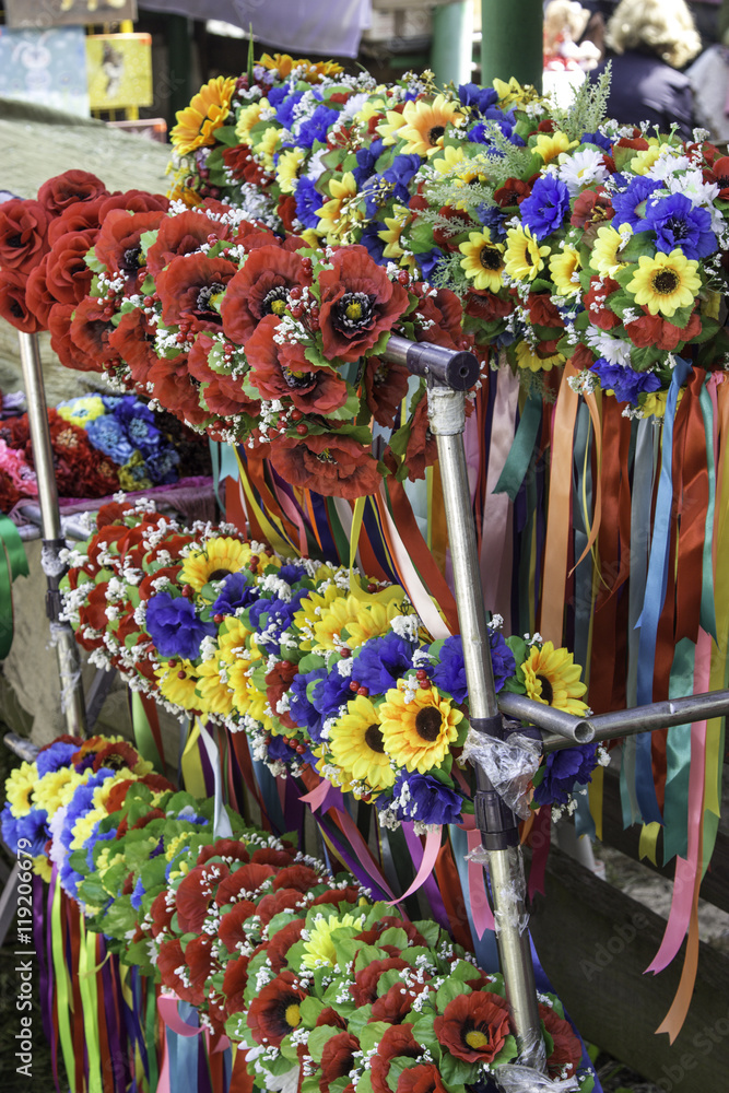 Fototapeta premium Wreaths. Ukrainian handmade. 