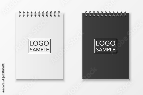 Realistic vector notebook set