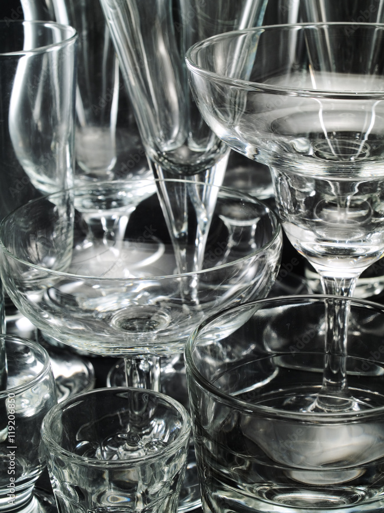 Various Empty Cocktail Glasses Various Empty Cocktail Glasses