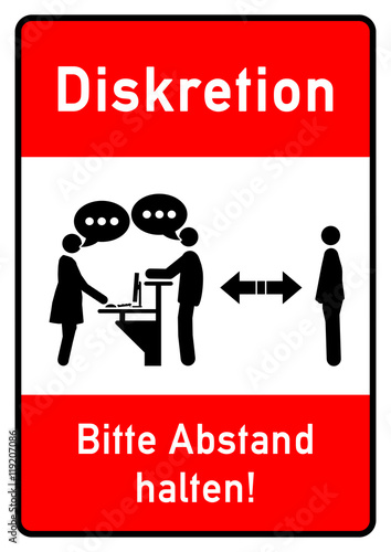 ds17 DiskretionSchild - ks136 Kombi-Schild - Beratung : Diskretion