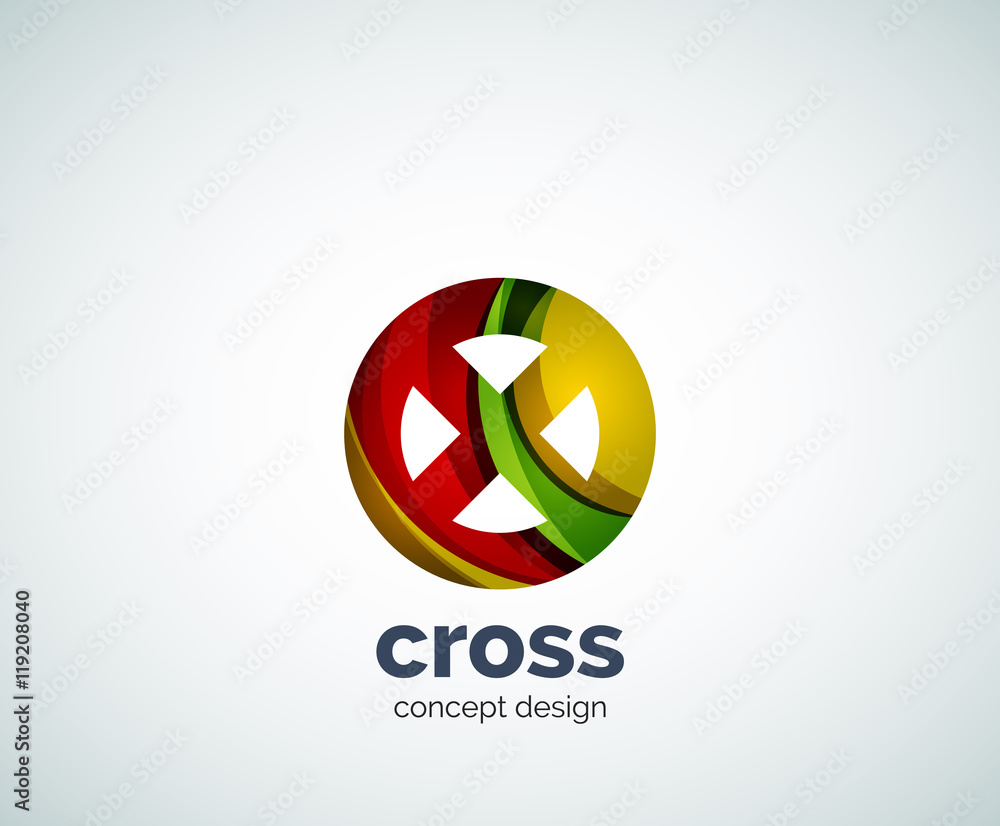 Vector cross logo template Vector cross logo template