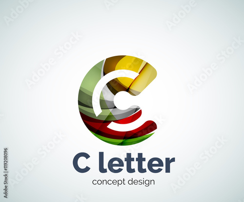 Free Download Vector C letter concept logo template - GFXLoad
