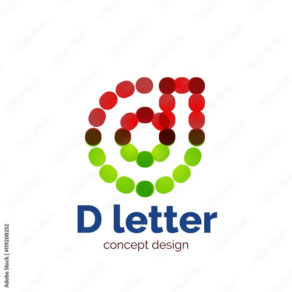Fototapeta premium Vector letter concept logo template, abstract business icon