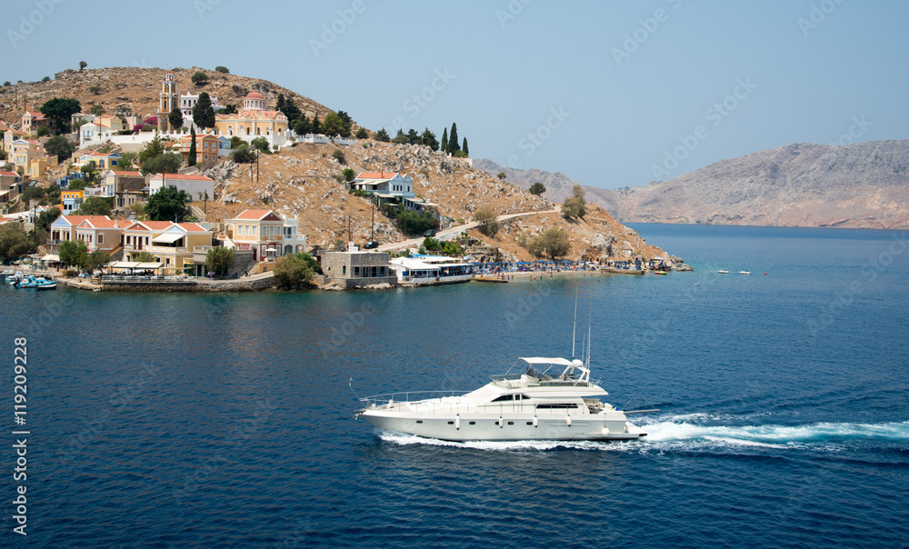 Symi island Greece at the Aegean sea