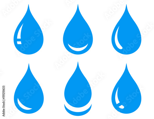 water drops set