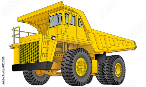 Camion benne.