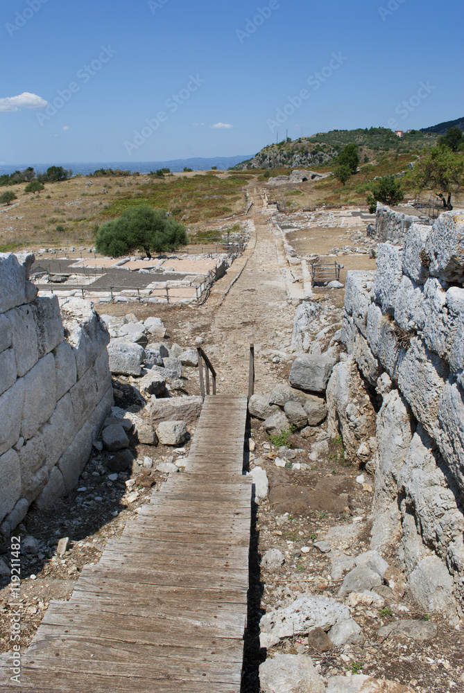 Driveway to the archaeological site of Norba city