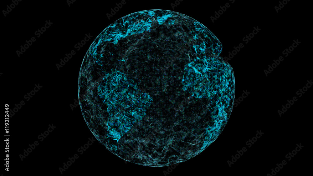 Obraz premium 3d Tech Earth