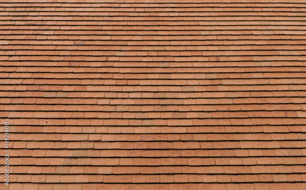Red roof tile background, outdoor day light Red roof tile background, outdoor day light