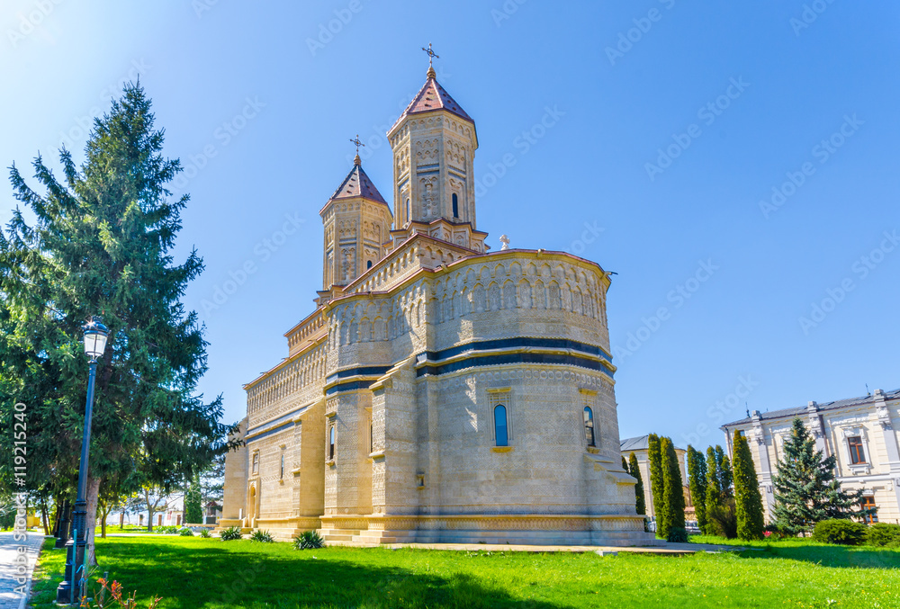 Monastery in Cetatuia Iasi town, religious building of Christianity in  Romania, Eastern Europe