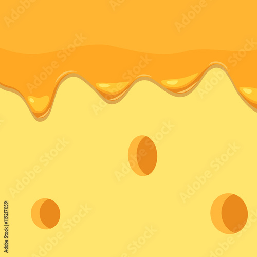 Illustration of melting cheese