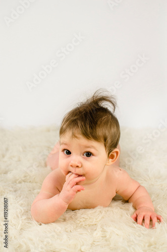 adorable baby girl naked