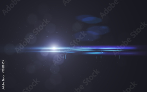 Lens Flare dusty blue lightstreaks