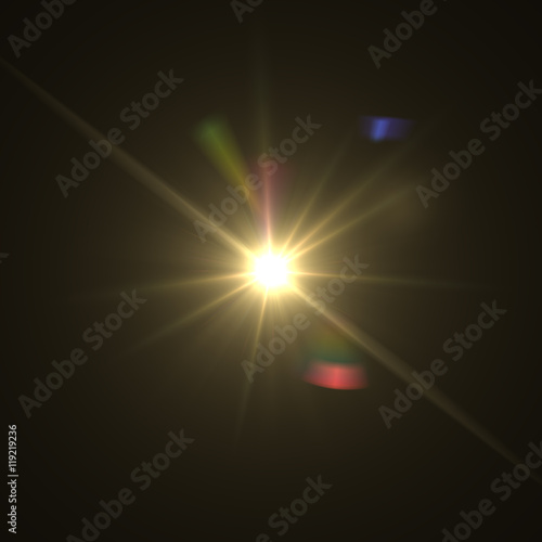 Lens Flare gold shine star