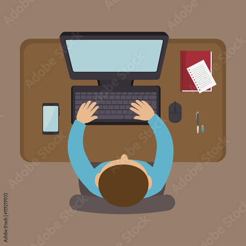 high view technology icon vector illustration graphic