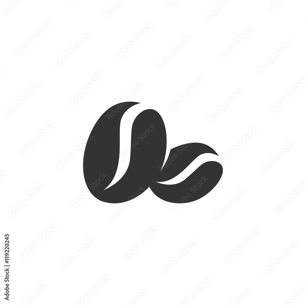 Coffe Bean icon isolated on a white background Coffe Bean icon isolated on a white background
